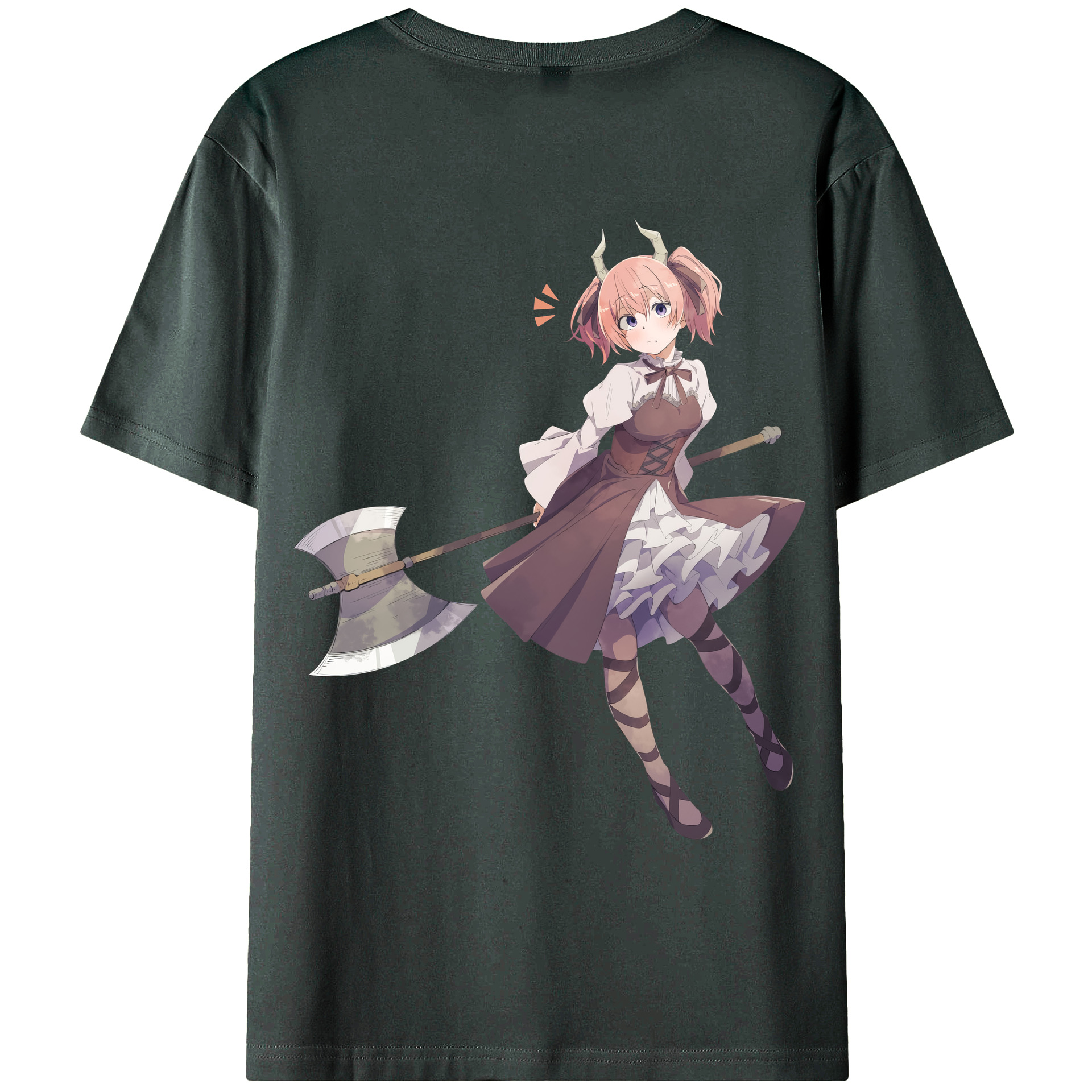 （画像用） 葬送のフリーレン Frieren 綿100％ メンズ半袖Tシャツ（バックプリント） 通気性